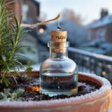 Garden Hack: Put a "cork" in your plant pots to keep them hydrated during the winter freeze.