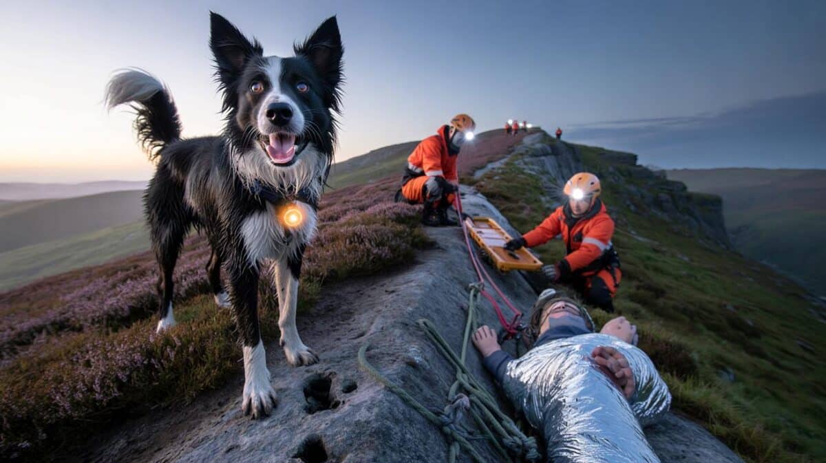 "He wouldn't stop barking" — Hero dog leads rescuers to hiker trapped in a Peak District ravine.